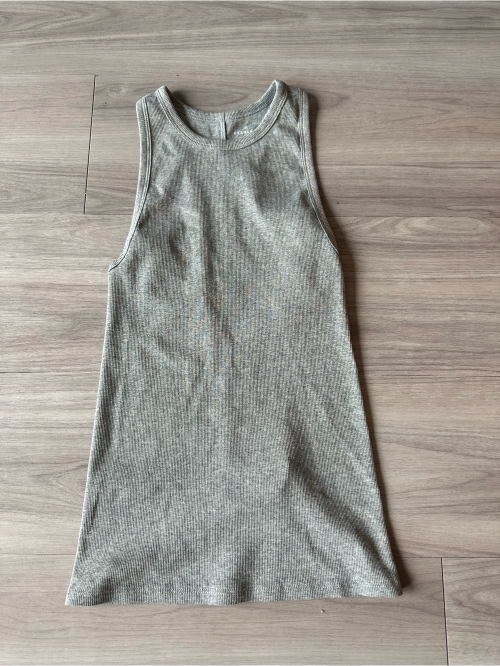 Everlane ribbed tank top gray extra small